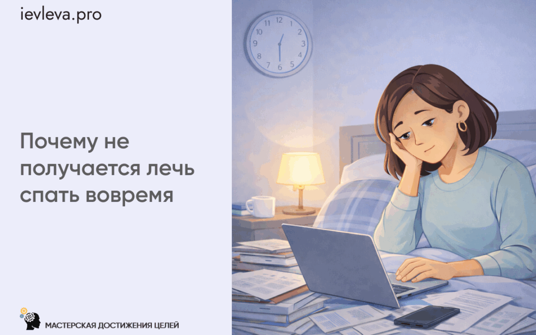 Почему не получается лечь спать вовремя?